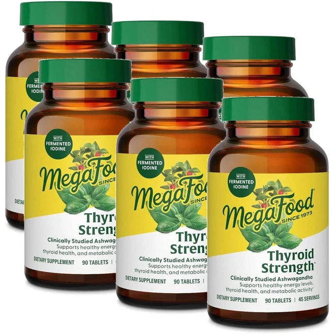 메가푸드 싸이로이드 스트렝스 아슈와간다 MegaFood Thyroid Strength, 6개, 90정 - 쿠팡