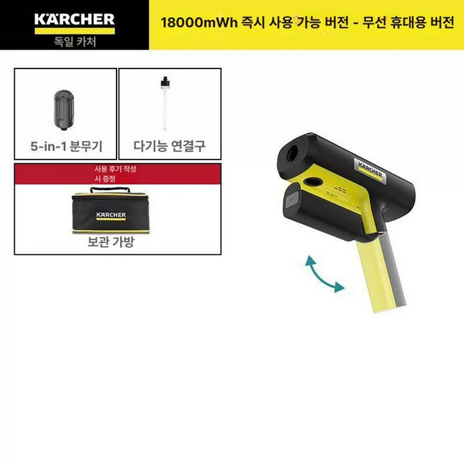 카처 미니 고압세척기 컴팩트 생수병 유선 세차, 기본 모델명/품번