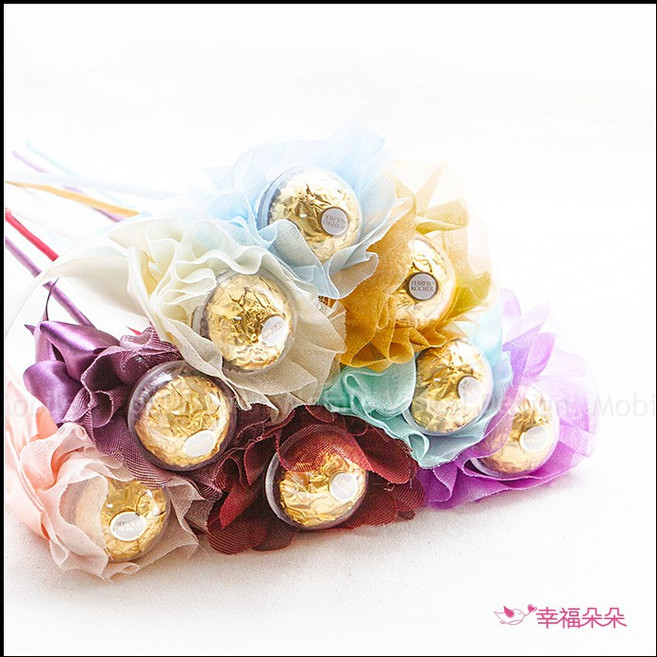 豪華版金莎花棒(已內含金莎-不挑色)A006, 顏色隨機*5支
