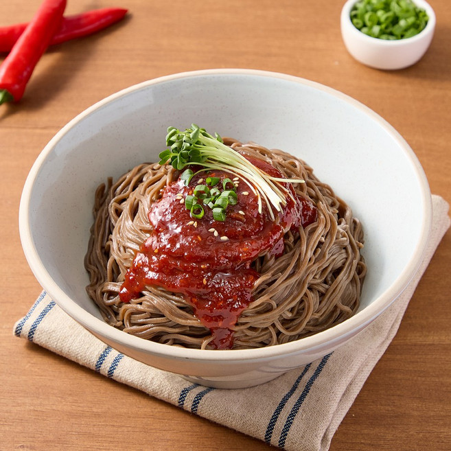 가쓰오부시를 우려낸 쇼쿠닌 메밀 비빔 소바, 3개, 150g