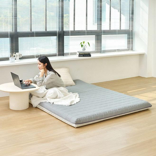 더릭스홈 12존 마약매트리스 6cm 10cm 13cm 침대 바닥 손님용 토퍼 자취 원룸 1인용 꿀잠 기절 수면매트, 그레이