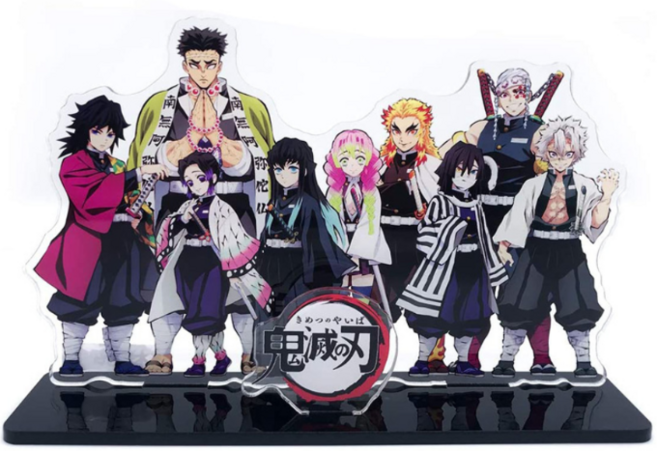 귀멸의칼날 아크릴 스탠드 피규어 굿즈 장식품, 1개