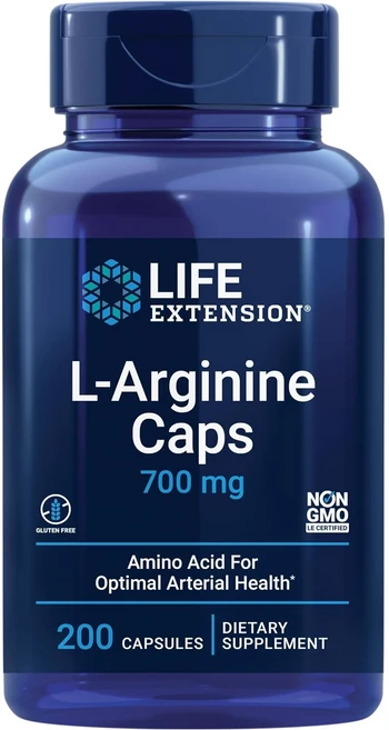 라이프익스텐션 L-아르기닌 700mg 베지테리안 캡슐, 200개입, 1개, 200정 - 쿠팡