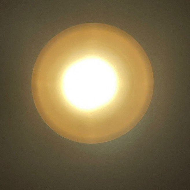 AAA電池盒LED橡膠木燈座 低電壓, 80x27mm黃光擴散版(圓), 黃光