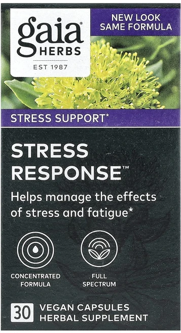 Gaia Herbs Stress Response™ 베지 캡슐 30정, GaiaHerbsStressResponse베지캡슐30정, 1개 - 쿠팡