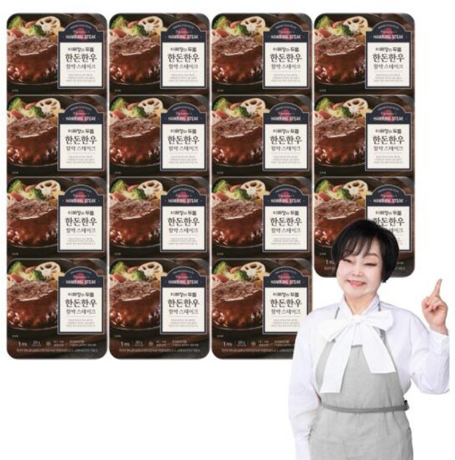 [키친스토리] 빅마마 이혜정의 함박스테이크 15팩(두툼 함박 200g x 15팩), 키친스토리 빅마마 이혜정의 두툼 함박스테이크 15팩, 15개