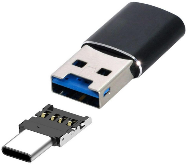 노트북 휴대폰용 Cy 2pcs USB 타입 C USB-C to Micro SDXC TF 카드 리더 어댑터 (2pcs/세트), USB Reader+USB C Adapter, 1개
