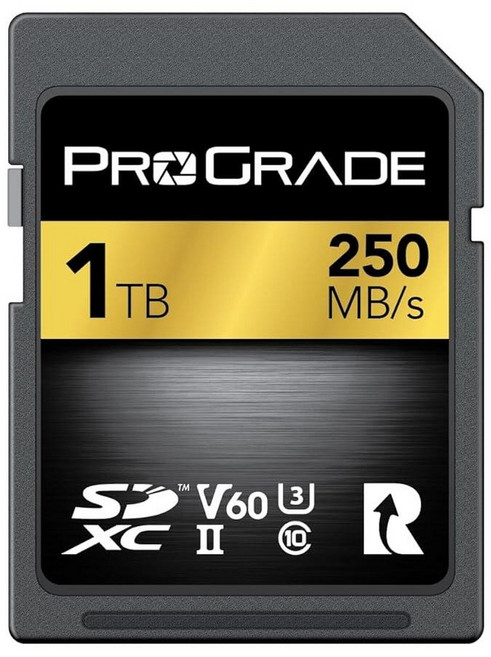 Prograde Digital SD UHS-II 128GB 카드 V60 – 최대 130MB/s 쓰기 속도 및 250MB/s 읽기 | 전문 블로거 영화 제작자 사진작가 콘텐츠, 1TB, 1개