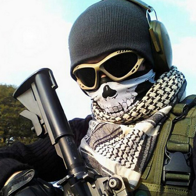 반다나 넥워머 방한용품 겨울마스크 머플러, 화이트, 1개