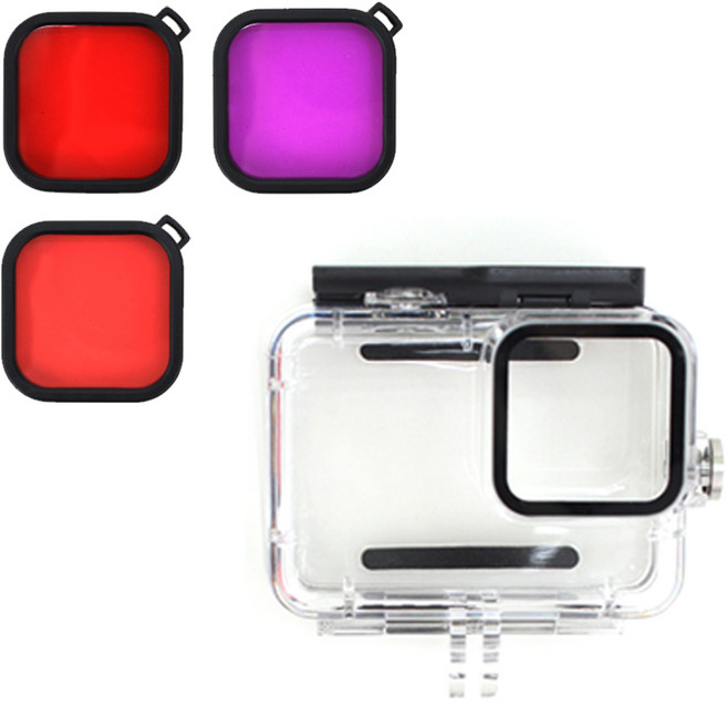 고프로 히어로 13 12 11 10 9 호환 액션캠 방수 하우징 케이스 렌즈 필터