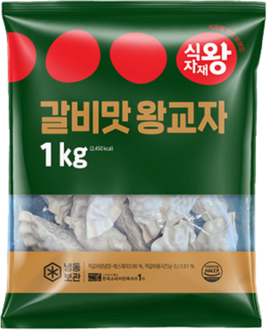식자재왕 갈비맛 왕교자 만두, 3개, 1kg