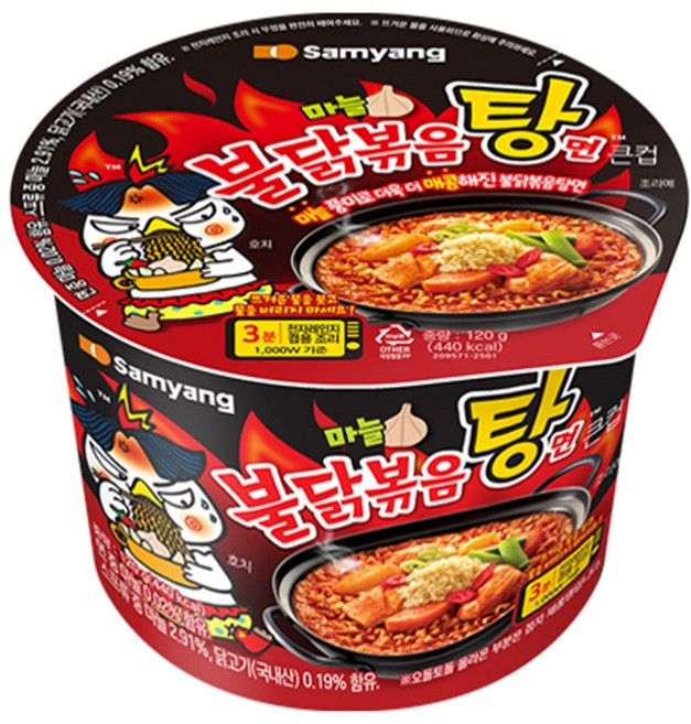 삼양 불닭볶음탕면 큰컵 120g, 6개