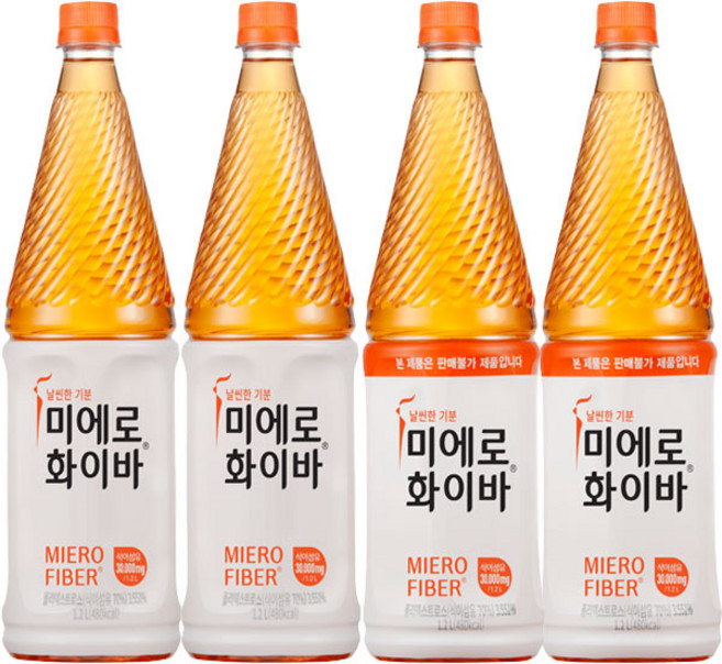 미에로화이바 1.2Lx2병+증정2병 식이섬유 음료, 1.2L, 4개