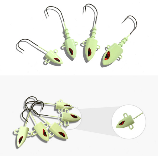 문라이트 MLTS-01 트윈샷 야광 갈치 역지그헤드(양방향) 바다루어 지그헤드 갈치지그 볼락지그, 5g