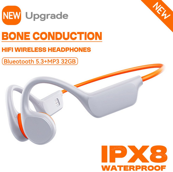진정한 골전도 무선 IPX8 방수 수영 스포츠 HIFI 음악 이어폰 Bluetooth MP3 32GB RAM 메모리