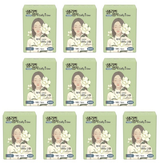 샐리의 법칙 생리대 시그니처 대형 5P, 5개입, 10개