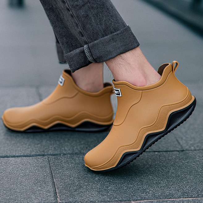 YANGTA 커플 패션 숏 데일리 방수 장마 가벼운 미끄럼방지 레인부츠