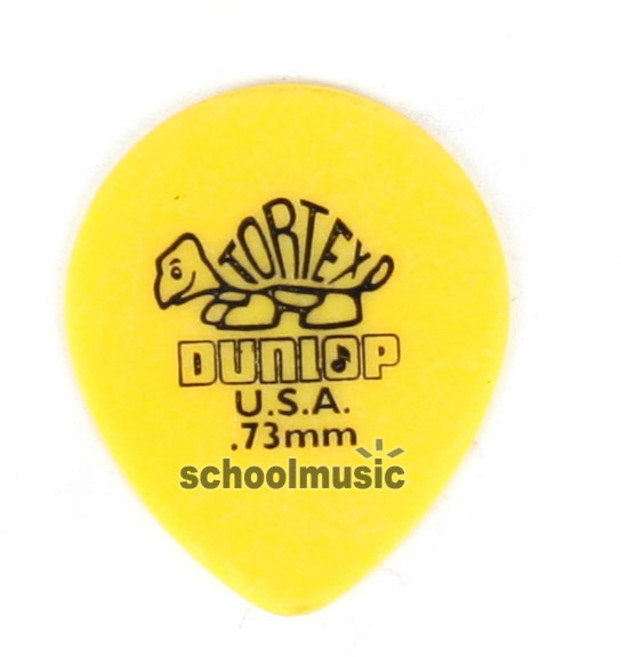 Dunlop - Tortex 티어드롭 0.73mm 물방울 피크(413R.73), 1개