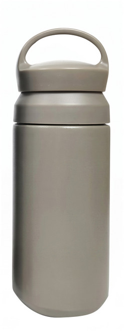 베노아르 손잡이 텀블러 스테인리스 보온보냉 물병 500ml 휴대용 진공 텀블러, 그레이, 1개, 350ml
