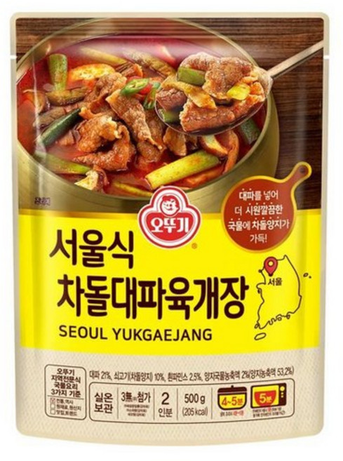 오뚜기 서울식 차돌대파육개장, 500g, 7개