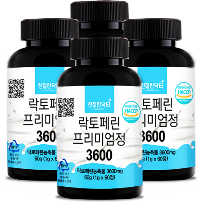 친절한닥터 락토페린 3600mg, 60정, 4개