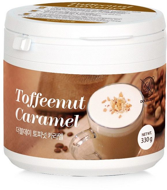 [더블데이] 토피넛 카라멜 파우더 홈카페 330G / 토피넛 라떼 프라페 베이스 믹스, 330g(홈카페)