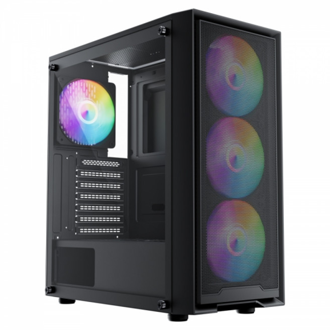 [주식회사 투민시스템] TA200 AIR1 RGB 강화유리 [미들타워] [블랙], 주식회사 투민시스템 TA200 AIR1 RGB 강화유리