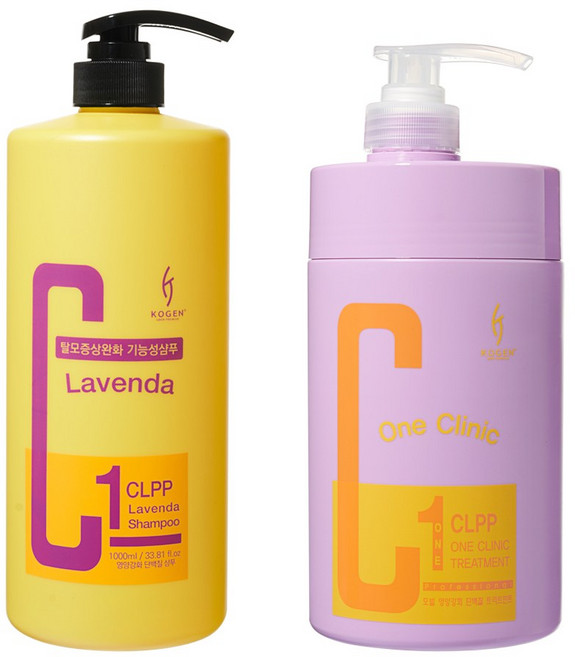 코겐 탈모방지 라벤다 CLPP 샴푸 1000ml + 헤어 단백질 트리트먼트 1000ml, 1L, 1개