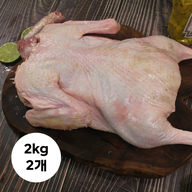 늘찬 국산 통오리 백숙용 훈제용, 2개, 2kg