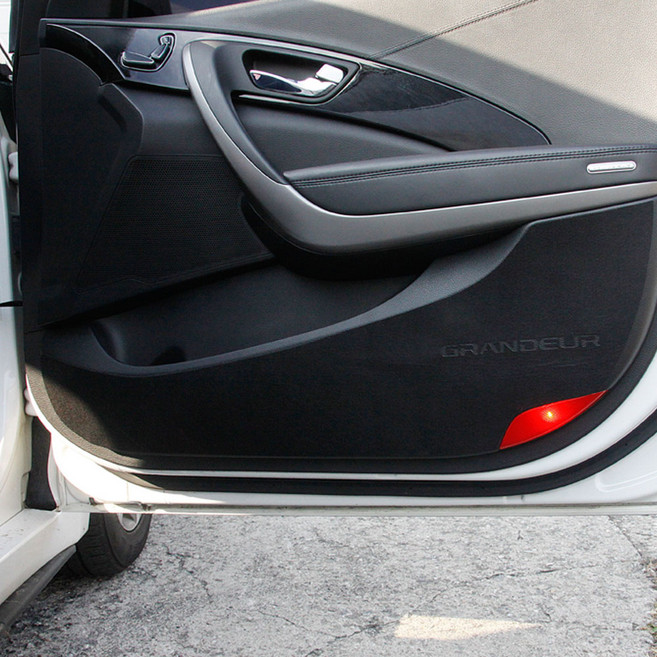 그랜저 HG 호환 차량용 카본 스티커 데칼, 10.펠트 도어커버, 블랙, 1개