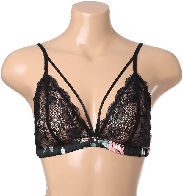 에블린 _ EBBR83815R_플라워 인 블랙_홑겹 브라 _ 영등포