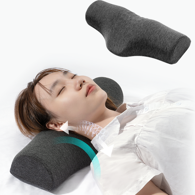 목디스크베개 메모리폼 저상형 경추베개 거북목 경추 베개, 1개, 차콜그레이