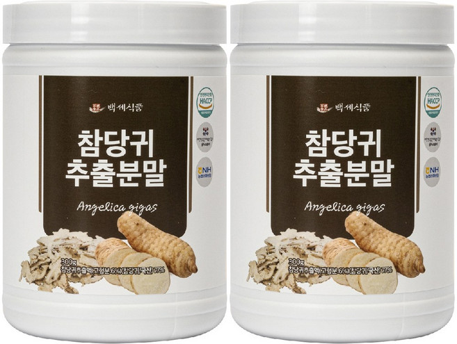 참당귀 추출분말 국내산 100% HACCP 인증 당귀 데커신 추출물 분말 가루 대용량 200g + 사은품 증정, 2개, 300g