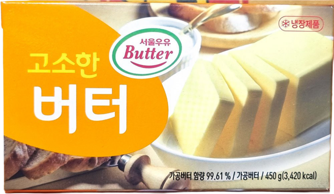 서울우유 고소한 버터 450g업소용 식자재 식당용 단체 급식용 식재료 대용량, 1개, 450g