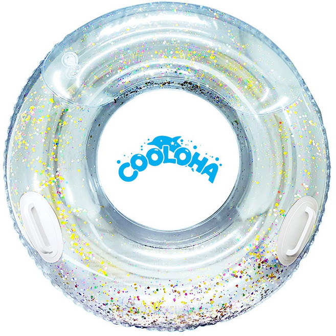 쿨로하 물놀이 원형 튜브 80cm, 투명