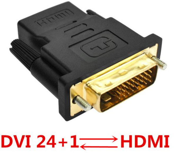 PC 프로젝터 HDTV용 DVI 24 1 수-HDMI 암 어댑터 변환기 금도금 DVI 24 1-HDMI 변환기 1080P 1 개, as shown