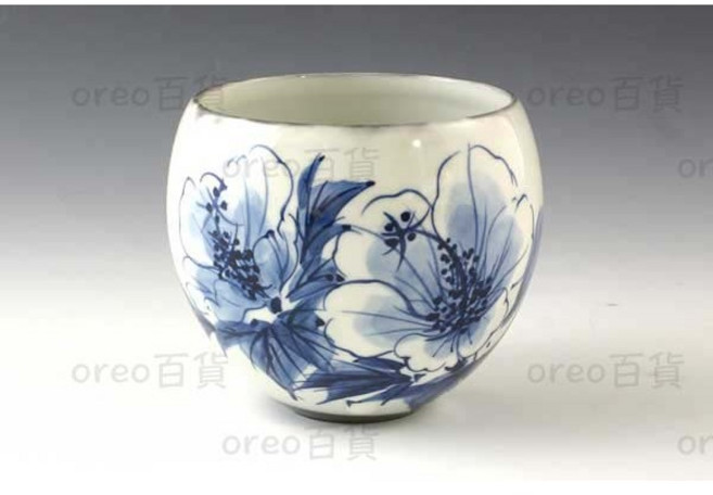 日本製京燒清水燒湯吞茶碗茶杯湯碗禮盒裝, 1個, 染付芙蓉, 染付芙蓉