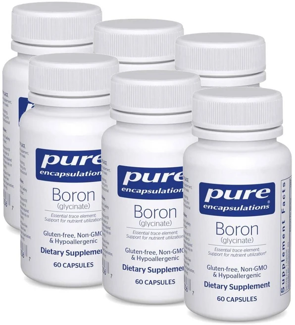 퓨어인캡슐레이션 보론 붕소 (글리시네이트) 캡슐 Pure Encapsulations Boron (Glycinate), 6개, 60정 - 쿠팡