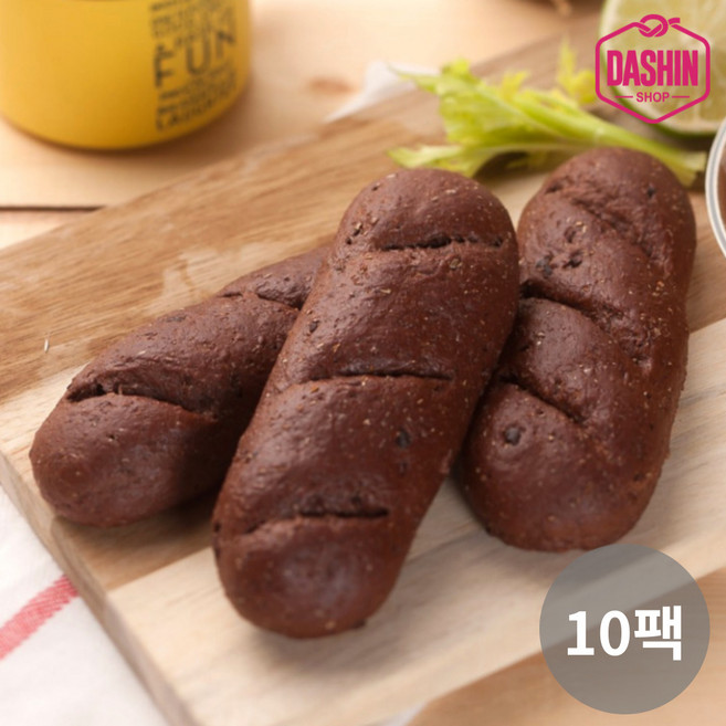 [주문 후 제빵] 통밀당 천연발효종 통밀카카오빵 130g(2개입) / 아르토스베이커리 비건빵, 10개, 130g