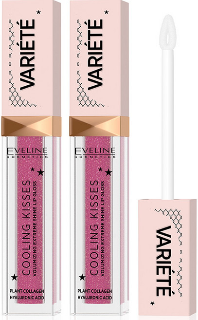 에블린 바리에테 쿨링 키스 립 글로스, 어메이징 키스, 6.8ml, 2개