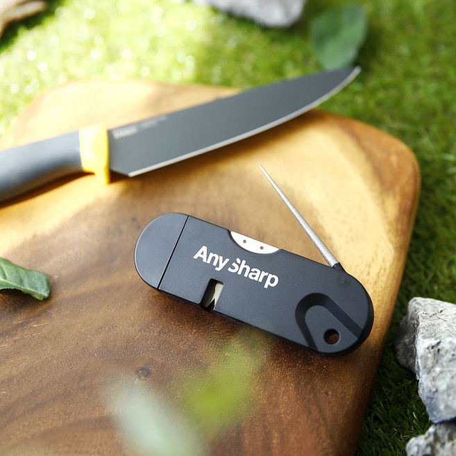 애니샤프 캠핑 아웃도어 칼갈이 세트, 블랙, 1개