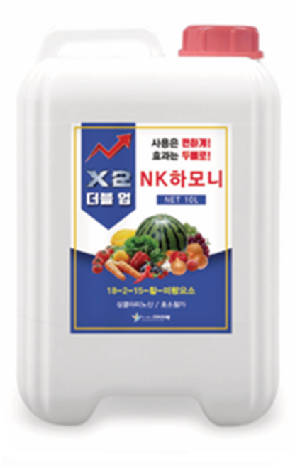 아미텍 NK하모니더블업 10L 초기용 후기용 중 / 관주용 식물성아미노산18종, 초기용18-2-15+황+미량요소, 1개