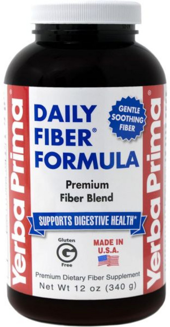 Yerba Prima Daily Fiber Formula Powder - 12 oz - Digestive Support Supplement - Soluble & Insolubl, 12 Ounce (Pack of 1), 1개
