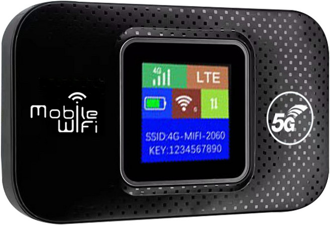 포켓 MIFI 4G LTE 라우터 컬러 스크린 WiFi6 무선 라우터 150Mbps 핫스팟 WiFi 모뎀 자동차 모바일 광대역, 검은색