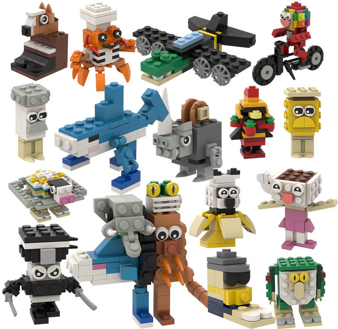 이탈리안 브레인롯 Italian brainrot 16종 블록 b0909234, 16개