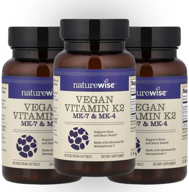 네이처 네이쳐 와이즈 비건 비타민 K2 MK7 MK4 90정 3개 - 쿠팡