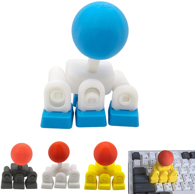 키보드조이스틱 오락실조이스틱 컨트롤러, 블루 화이트, 1개, Zeekr