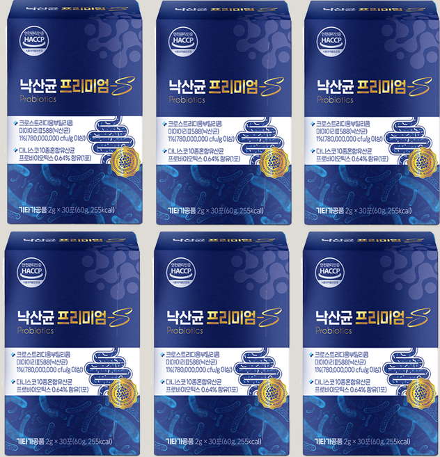 낙산균 프리미엄S(코케어 유산균 포스트바이오틱스 프로바이오틱스 사균체 람노스), 60g, 6개