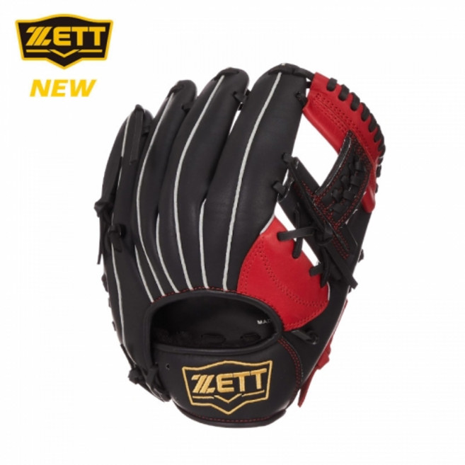 제트 아크로 캐치 BJGB77430C (6419) 유소년글러브 (블랙/레드), 우투(왼손 착용)_M사이즈, 1개, 블랙/레드