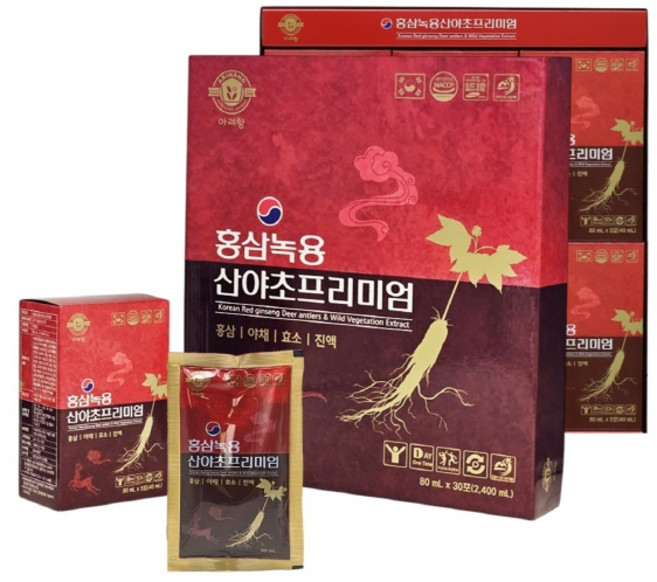홍삼녹용산야초프리미엄, 30개, 80ml